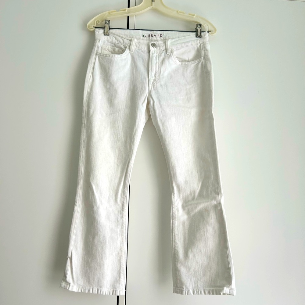 J Brand White Easy Rider Ankle Crop Jeans sz 27 (4)